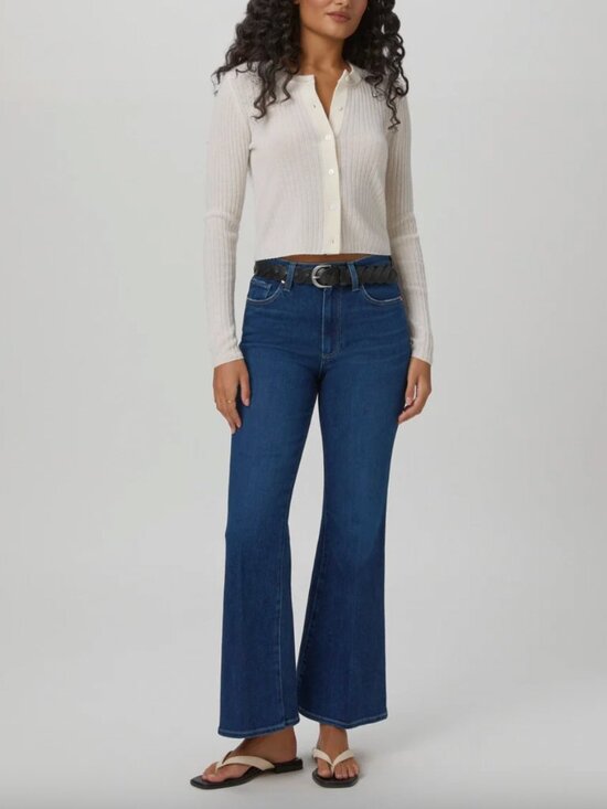 PAIGE Denim - $249 NWT Paige Blue Marciella Marlow Skimmer Flare Denim Jean Pants 27/28.5"